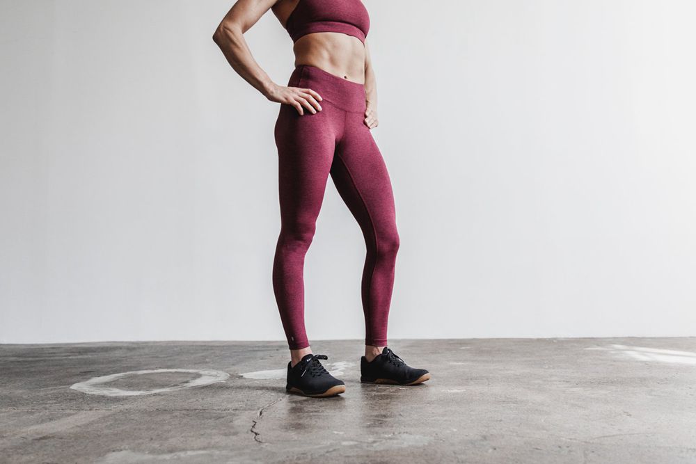 Leggings NOBULL Femme Bordeaux - NOBULL High-Rise,France (3045-AIMRK)